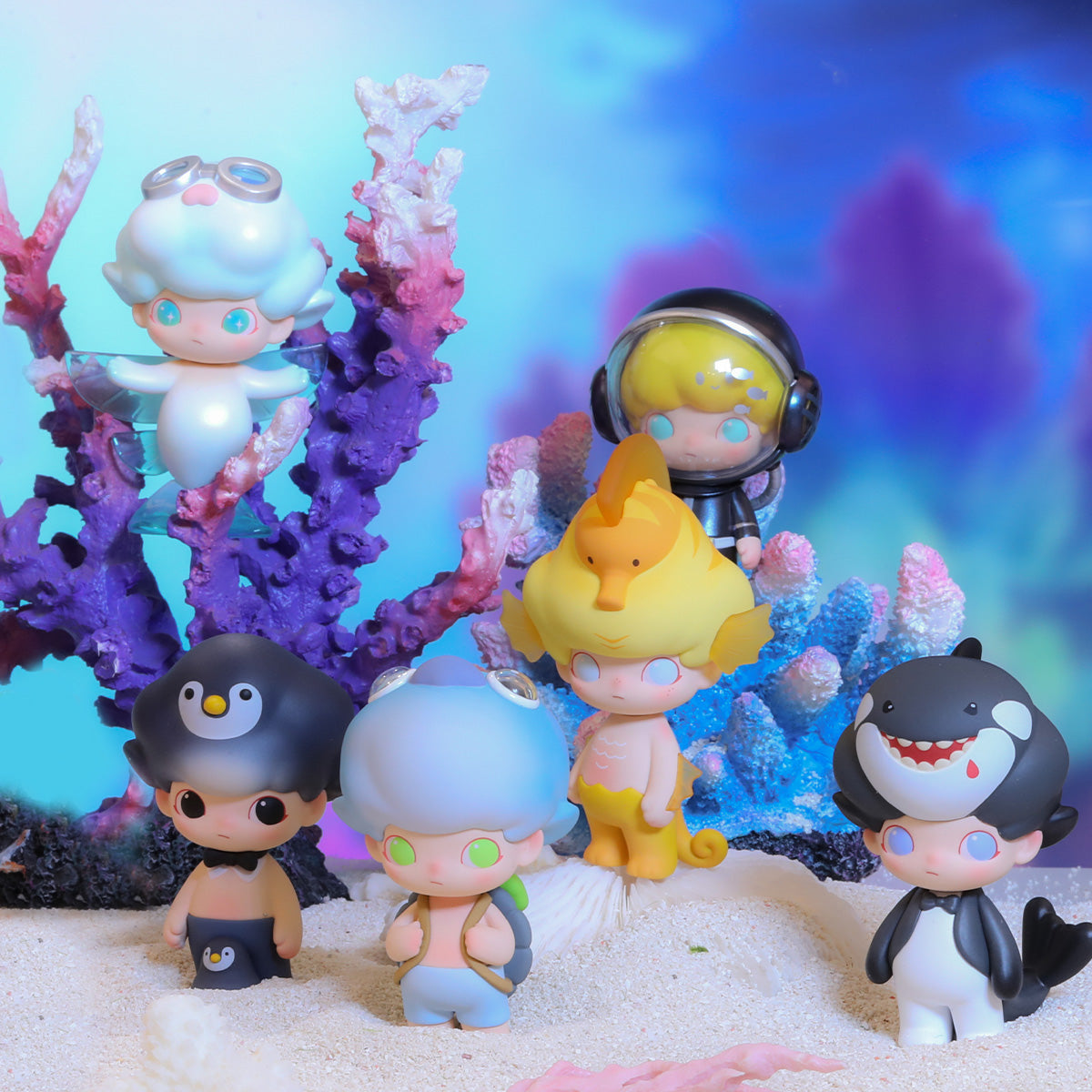 POP MART DIMOO Aquarium Series – all characters display set