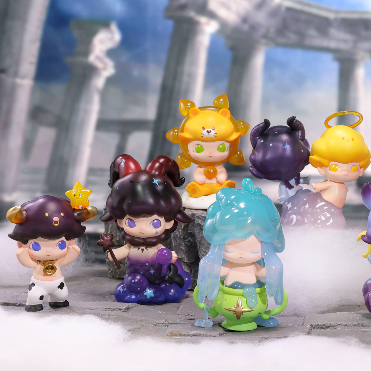 POP MART DIMOO Zodiac Series – all zodiac characters display set 1