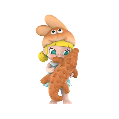 POP MART MOLLY Carb-Lover Series Crocodile Bread character figure