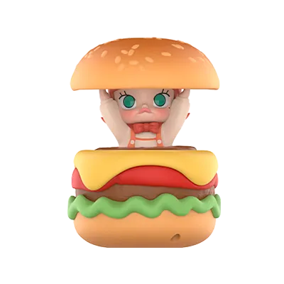 POP MART MOLLY Carb-Lover Series Pick-a-Boo Burger toy figure