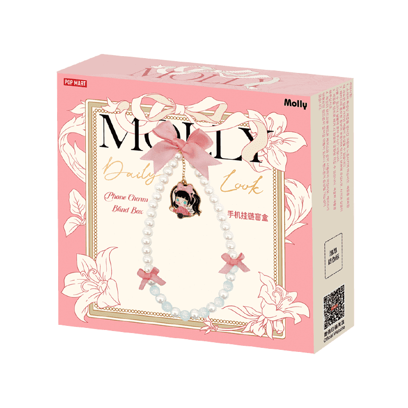 POP MART MOLLY Daily Look Series Phone Charm Blind Box packaging