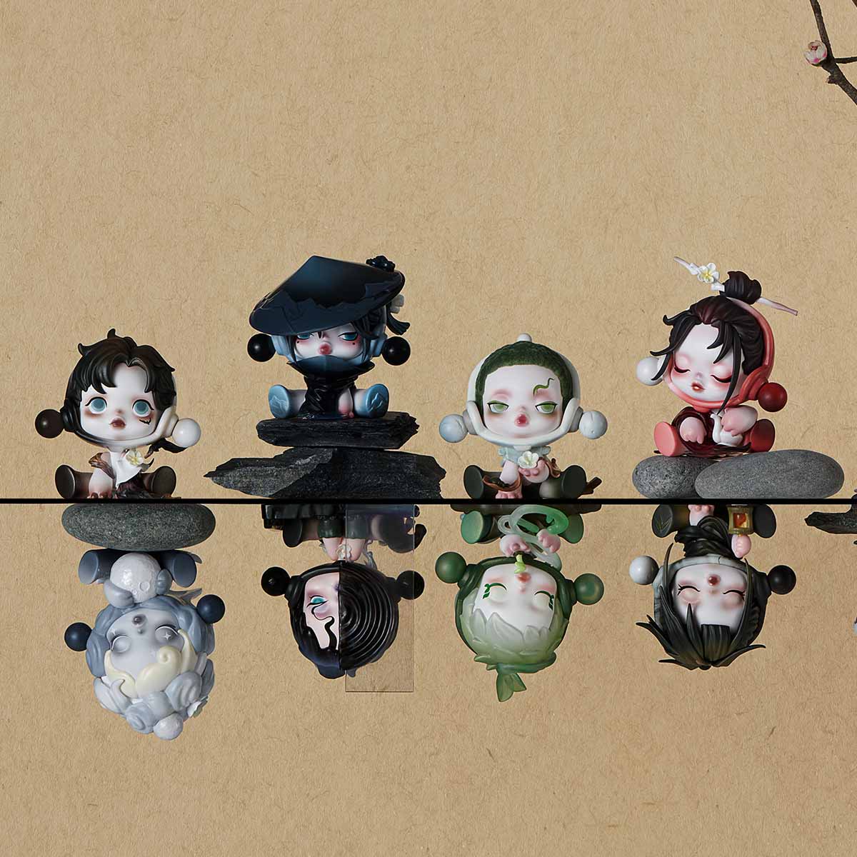 Pop Mart SKULLPANDA The Ink Plum Blossom Series Chilling figure