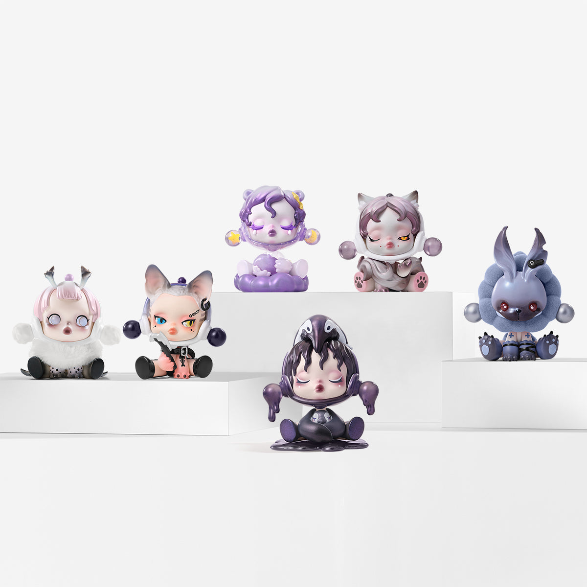 Pop Mart SKULLPANDA The Mare of Animals Series all characters display