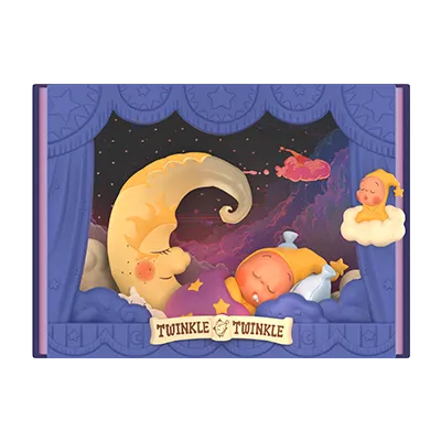Pop Mart Twinkle Twinkle Light Up Series Scene Sets Good Night